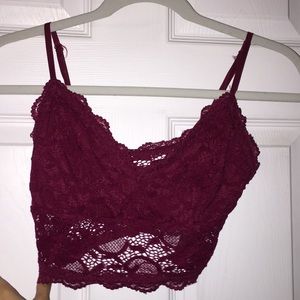 red/ maroon bralette from Charlotte Russe